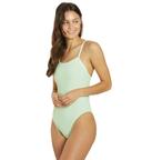 JOLYN Women's Brandon 2 Solid One Piece Swimsuit - Mint | Polyester - Swimoutlet.com