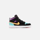 Jordan Boys AJ 1 Mid Alt - Basketball Shoes Black/Total Orange/Aurora Green Size 01.0