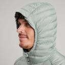 Kathmandu Heli Men's 600 Fill Hooded Lightweight Down Jacket | Green Puffer Jacket - XL