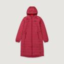 Kathmandu Heli Women Longline Down Puffer Hooded Jacket Warm Outdoor Winter Coat Women's Basic Jacket - Red Rhubarb Size Small - AfterPay & zipPay