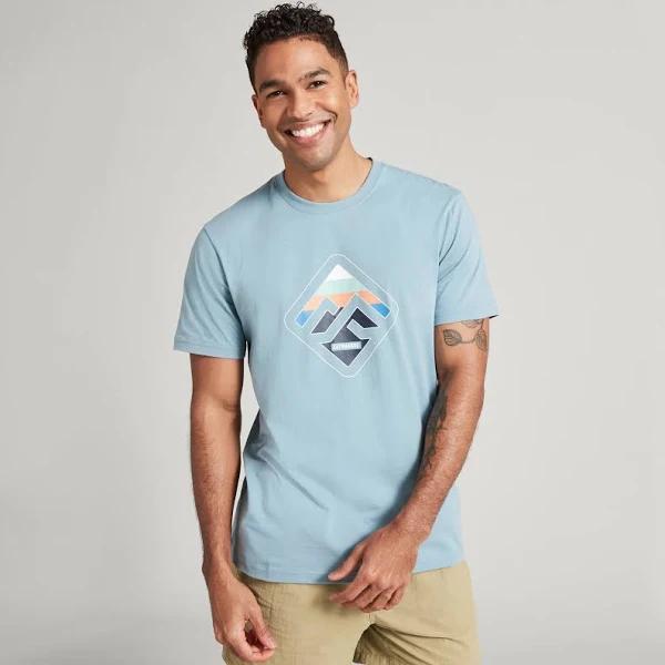 Kathmandu Horizon Print Men's Short Sleeve Tee - Bluehaze Size Small - AfterPay & zipPay Available