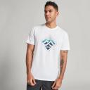 Kathmandu Horizon Print Men's Short Sleeve Tee - White Size Large - AfterPay & zipPay Available