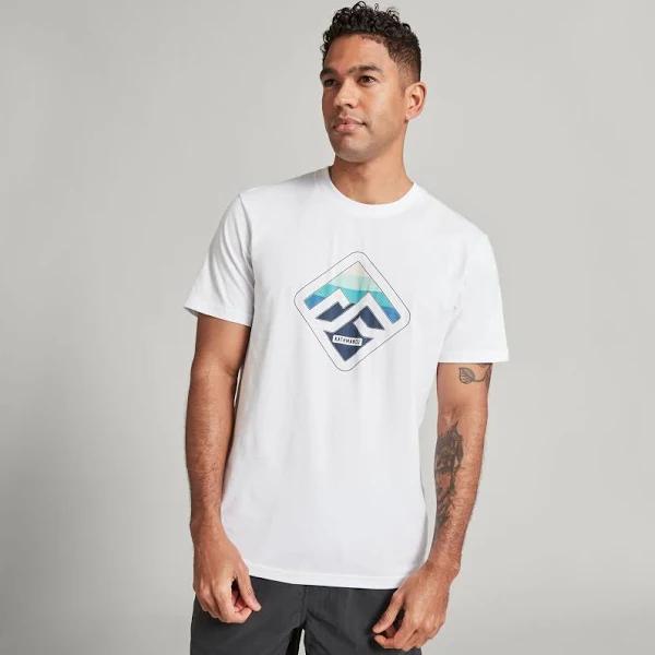 Kathmandu Horizon Print Men's Short Sleeve Tee - White Size Large - AfterPay & zipPay Available
