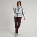 Kathmandu Huntly Women's Long Sleeve Shirt - Blue Ripple/Natural Check Size Medium - AfterPay & zipPay Available