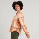 Kathmandu Huntly Women's Long Sleeve Shirt - Orange Lolly/Taupe Check Size X-Large - AfterPay & zipPay Available