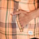 Kathmandu Huntly Women's Long Sleeve Shirt - Orange Lolly/Taupe Check Size X-Large - AfterPay & zipPay Available