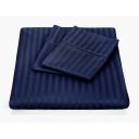 Kensington 1200 Thread Count 100% Egyptian Cotton Sheet Set Stripe Hotel Grade - Single - Navy