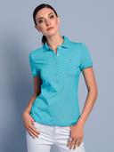 Lacoste Slim Fit Short Sleeve Turquoise Womens Polo Shirt PF7845 xA4 Cotton - Size 20 UK