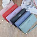 Ladies Wallet Long Zipper Clutch Large Capacity Wallet Simple Retro Mother Soft Wallet Mobile Phone Bag Standard Wallets
