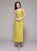 LILYSILK Silk Nightgownes for Women Nightwear Australia Deep Open Back 22mm Zinnia Yellow M