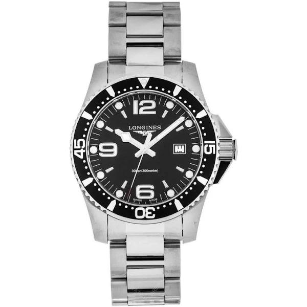 Longines HydroConquest Quartz 44mm Black Dial Men`s Watch L3.840.4.56.6 - Longines Wristwatch