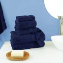 Luxury Spa and Hotel Quality Premium Turkish Cotton 6-piece Towel Set (2 x Bath Towels, 2 x Hand Towels, 2 x Washcloths, Navy)
