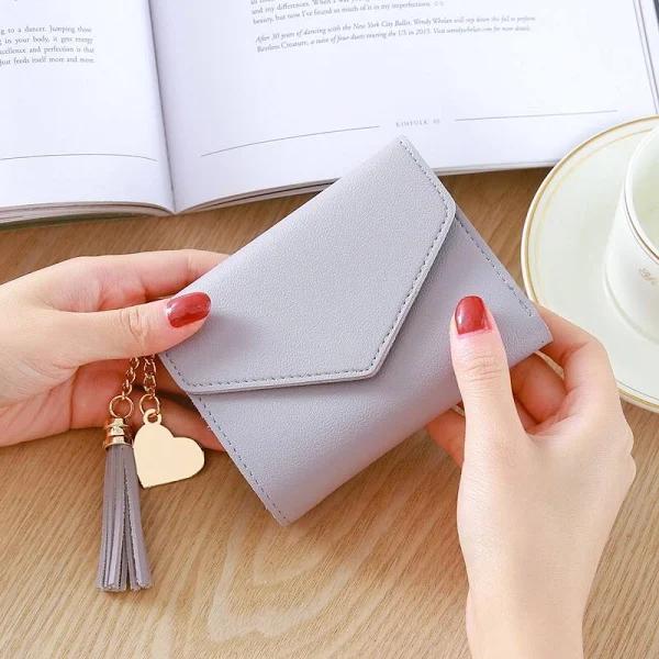 Luxury Women Wallets Trendy Heart-shaped Long Clutch Bag Pendant Wallet Multifunctional Lychee Pattern Coin Purse