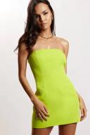 Maci Crepe Mini Dress | Lime Green | MESHKI Mini Dresses | Size XS | in Multiple Sizes & Styles | AfterPay Available