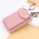 Many Colors Women's Wallet Solid Color Small Shoulder Bag Girls Multi-function Key /Card / Mobile Phone Bag Coin Purse Female