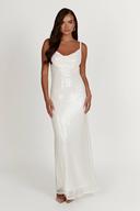 MARISE Sequin Gown | White | MESHKI Maxi Dresses | Size 3XL | in Multiple Sizes & Styles | AfterPay Available