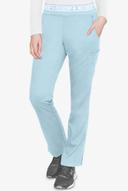 Med Couture Touch Women's 7-Pocket Stretch Logo Elastic Double Cargo Yoga Scrub Pants in Periwinkle | Size S Polyester/rayon/spandex