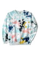 Men's Big & Tall Fleece Crewneck Sweatshirt by KingSize in Cool Blue Marble (Size 2XL)