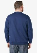 Men's Big & Tall Fleece Crewneck Sweatshirt by KingSize in Cool Blue Marble (Size 2XL)