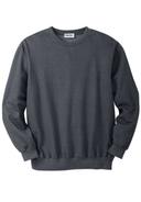 Men's Big & Tall Fleece Crewneck Sweatshirt by KingSize in Heather Midnight Teal (Size 5XL)