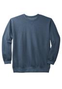 Men's Big & Tall Fleece Crewneck Sweatshirt by KingSize in Heather Slate Blue (Size 6XL)