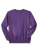 Men's Big & Tall Fleece Crewneck Sweatshirt by KingSize in Vintage Purple (Size 2XL)