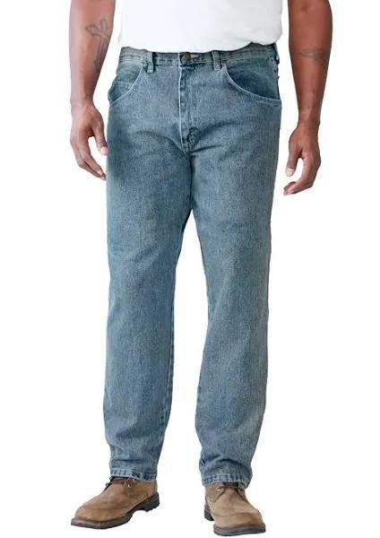 Men's Big & Tall Wrangler Relaxed Fit Classic Jeans by Wrangler in Grey Indigo (Size 60 34)