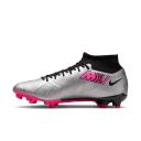 Men's Nike Zoom Mercurial Superfly 9 Academy XXV mg Soccer Cleats - Metallic Silver/Hyper Pink, 12.5