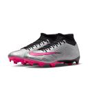 Men's Nike Zoom Mercurial Superfly 9 Academy XXV mg Soccer Cleats - Metallic Silver/Hyper Pink, 12.5