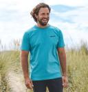 Men's Recycled Rapanui Logo T-Shirt | Size: M | Sunset Pink Post-Consumer Organic Cotton | Recycled Printed T-Shirt