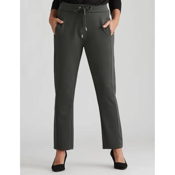 Millers Tapered Leg Joggers with Tie Front Pants - Womens - Moss Green AU Size 20 - AfterPay & zipPay Available