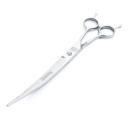 Moontay Professional 8.0" Pet Grooming Scissors Set, 4-Pieces 440C Japanese Steel Straight & Curved & Thinning & Chunker Shears/Scissors With 1