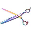 Moontay Professional 8.0" Pet Grooming Scissors Set, 4-Pieces 440C Japanese Steel Straight & Curved & Thinning & Chunker Shears/Scissors with 1