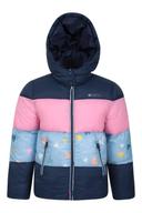 Mountain Warehouse Kids Printed Padded Jacket - Water-Resistant, Front Pockets - Bright Pink - 5 - 6 Years - AfterPay & zipPay Available