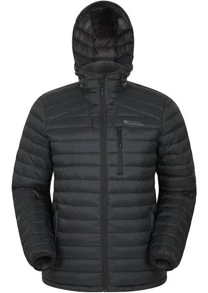 Mountain Warehouse Mens Down Padded Jacket Water Resistant Winter Coat - Black - XXL - AfterPay & zipPay Available