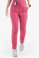 Movement by Butter-Soft Capricorn Women’s 7-Pocket Skinny Pintuck Scrub Pants in Bright Pink Heather | Size XL Polyester/rayon/spandex
