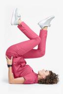 Movement by Butter-Soft Capricorn Women’s 7-Pocket Skinny Pintuck Scrub Pants in Bright Pink Heather | Size XL Polyester/rayon/spandex