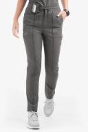 Movement by Butter-Soft Capricorn Women’s 7-Pocket Skinny Pintuck Scrub Pants in Graphite Heather | Size M Polyester/rayon/spandex