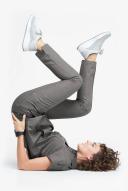 Movement by Butter-Soft Capricorn Women’s 7-Pocket Skinny Pintuck Scrub Pants in Graphite Heather | Size M Polyester/rayon/spandex