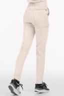 Movement by Butter-Soft Capricorn Women’s 7-Pocket Skinny Pintuck Scrub Pants in Khaki Shale | Size S Polyester/rayon/spandex