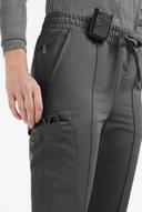 Movement by Butter-Soft Capricorn Women’s 7-Pocket Skinny Pintuck Scrub Pants in Pewter | Size 3x Polyester/rayon/spandex