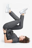 Movement by Butter-Soft Capricorn Women’s 7-Pocket Skinny Pintuck Scrub Pants - Petite in Charcoal Heather | Size 2x Polyester/rayon/spandex