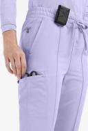 Movement by Butter-Soft Capricorn Women’s 7-Pocket Skinny Pintuck Scrub Pants - Petite in Grape Haze | Size XXS Polyester/rayon/spandex