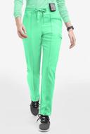Movement by Butter-Soft Capricorn Women’s 7-Pocket Skinny Pintuck Scrub Pants - Petite in Neo Mint | Size M Polyester/rayon/spandex
