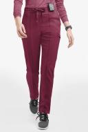 Movement by Butter-Soft Capricorn Women’s 7-Pocket Skinny Pintuck Scrub Pants - Petite in Wine | Size XXS Polyester/rayon/spandex
