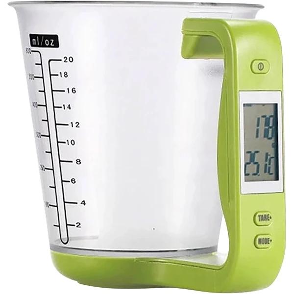 Multifunctional Kitchen Measuring Cup Kitchen Scales Digital Beaker Libra Electronic Tool Scale with LCD Display Temperature