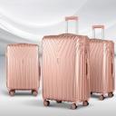 My Best Buy - Wanderlite 3pc Luggage 20'' 24'' 28'' Trolley Suitcase Sets Travel TSA Hard Case Lightweight Pink- Free Postage