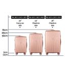 My Best Buy - Wanderlite 3pc Luggage 20'' 24'' 28'' Trolley Suitcase Sets Travel TSA Hard Case Lightweight Pink- Free Postage