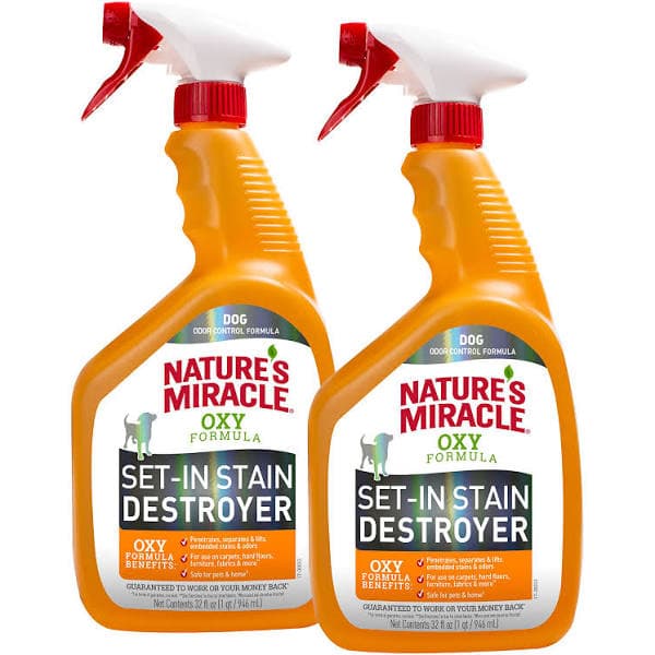 Natures Miracle Oxy Formula Set in Stain Destroyer Odour Control for Dogs 1.8L by Budget Pet Products
