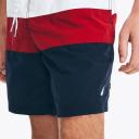 Nautica Men's Board Short Mint & Spinner Blue Color Block Quick-dry Drawstring Swim Trunks L